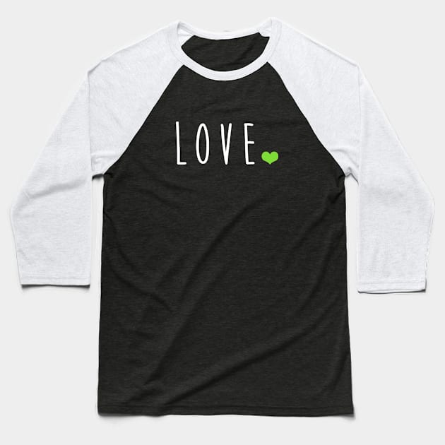 Love Nature Green Heart Baseball T-Shirt by Stoney09